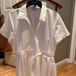 En Saison Cream Short Sleeve Dress